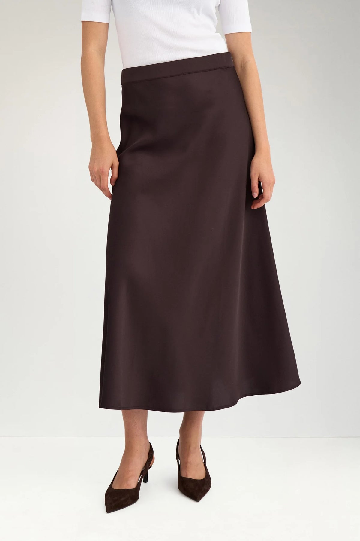 Nuamelia skirt in chocolate plum