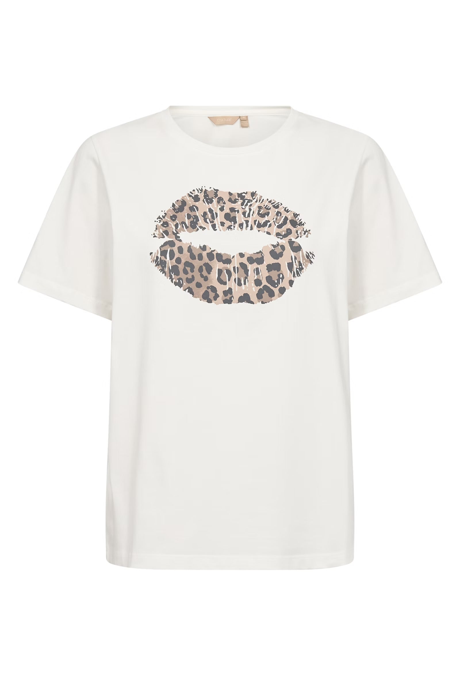 Culture cunuga t-shirt with leopard In spring gardenia