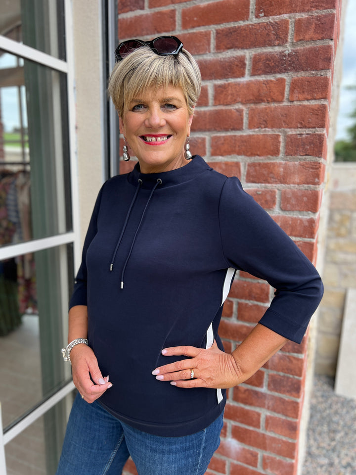 Cecil Funnel Neck sweatshirt  In Urban Dark Blue