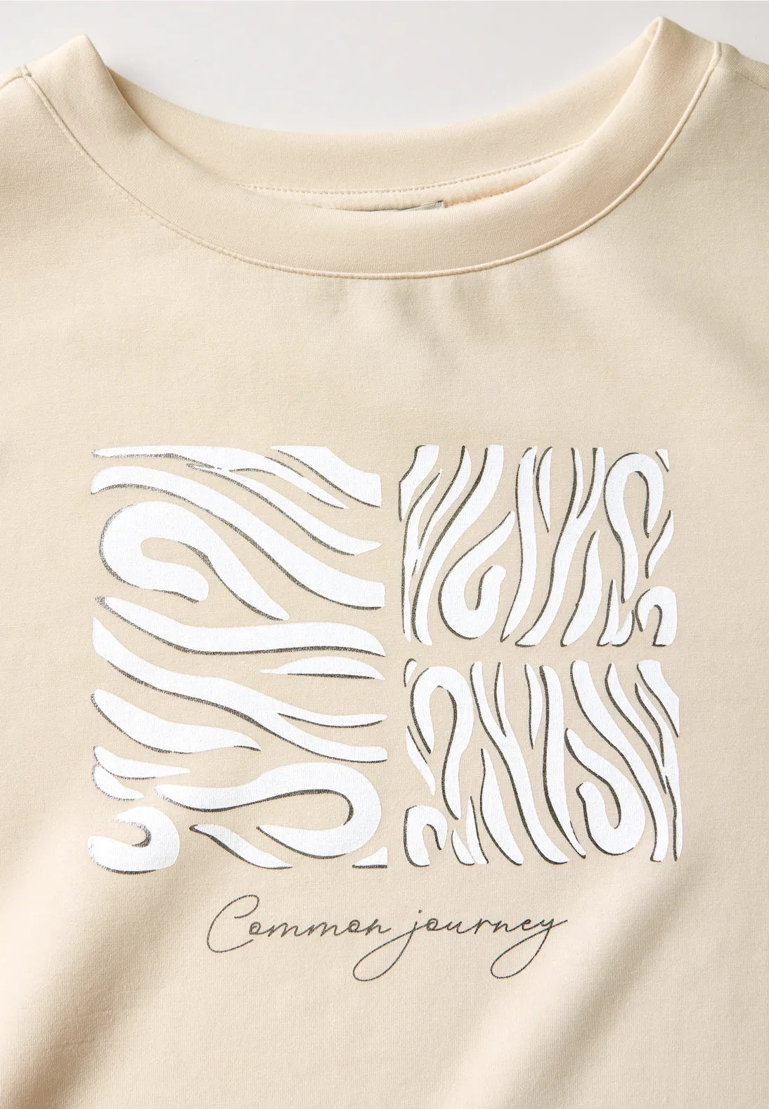 Street One Partprint Sweatshirt In Lucid White