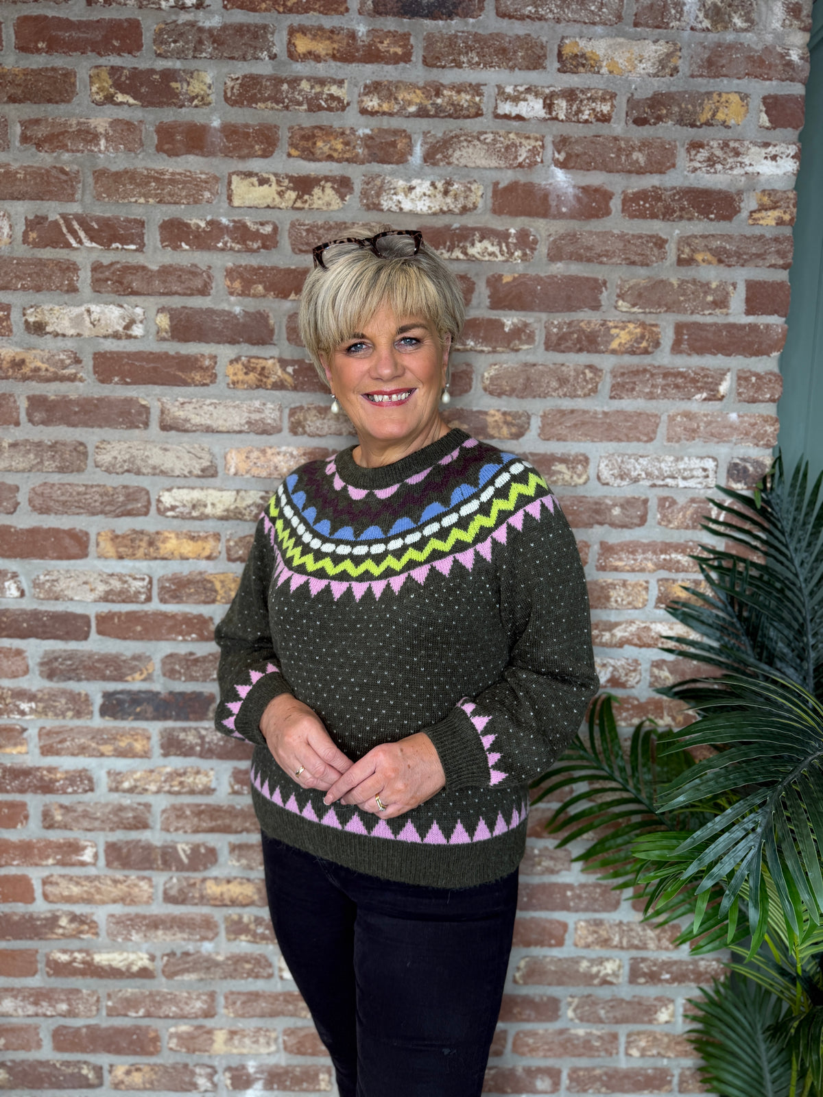 Nuolanda pullover in forest green