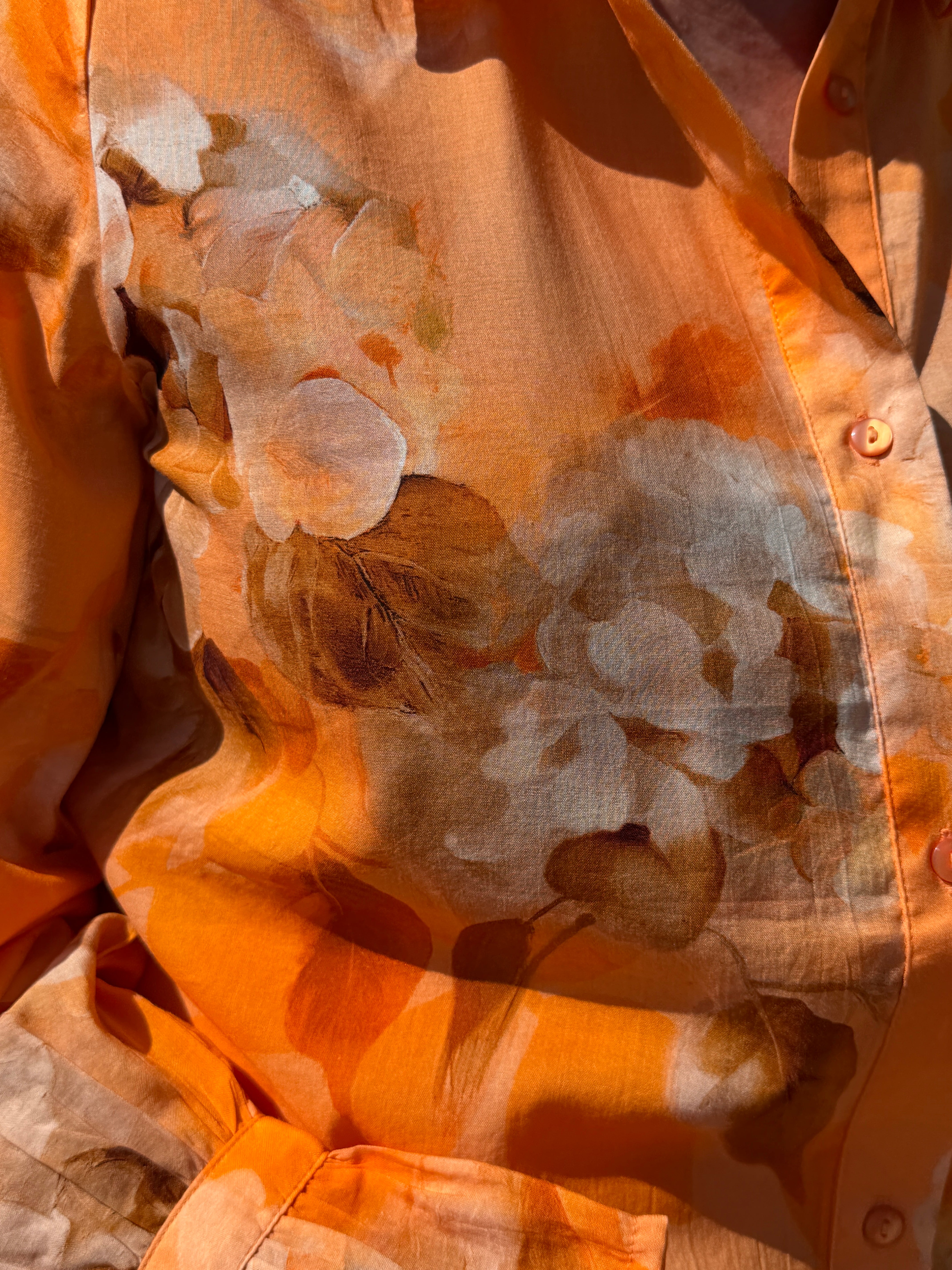 Monari Floral Blouse In Apricot