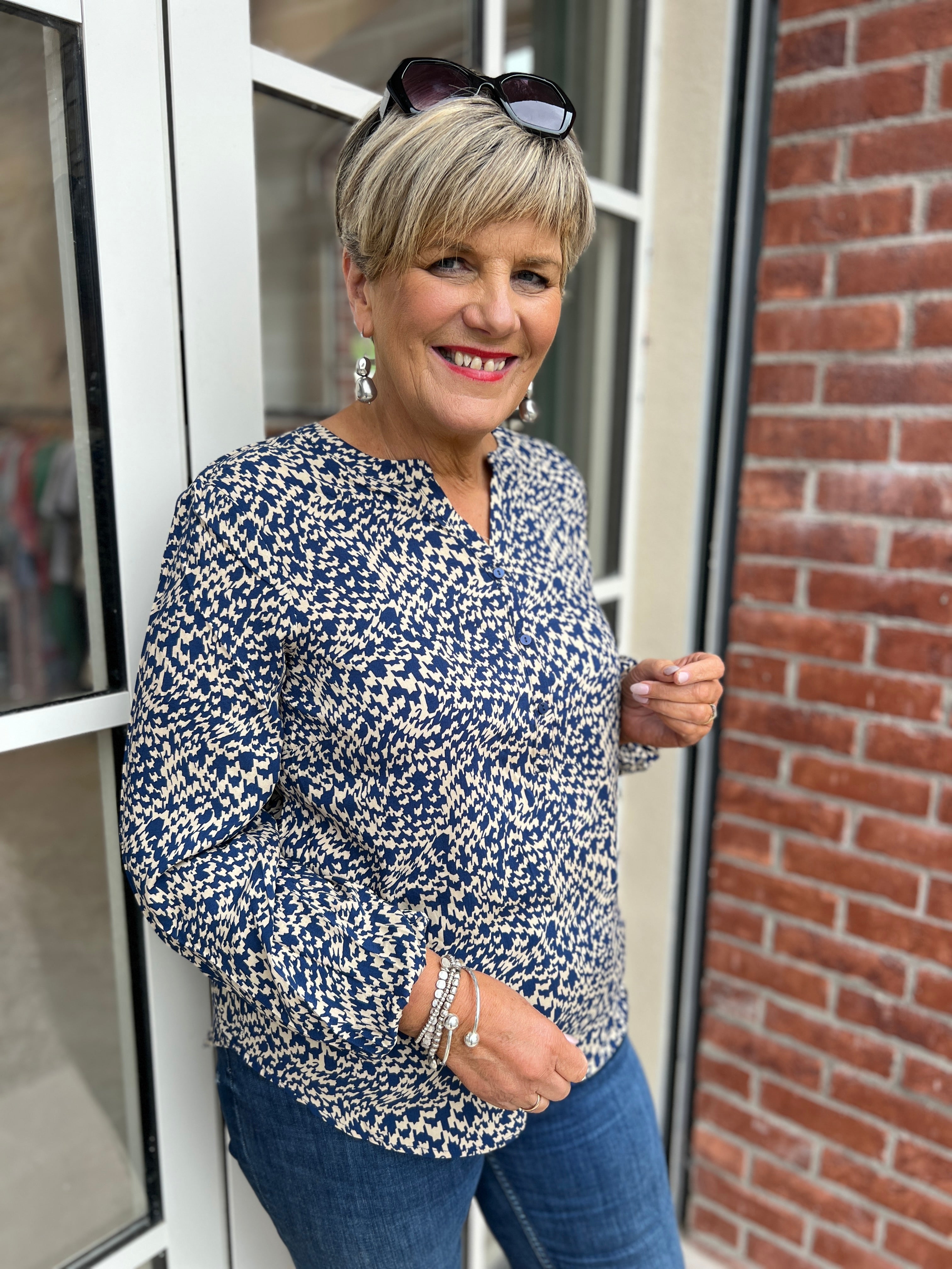 Soya Concept Van Blouse In Dark Blue