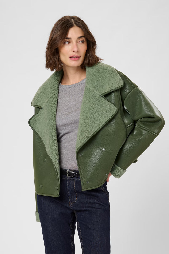 Culture Culenny Aviator Jacket In Rifle Green