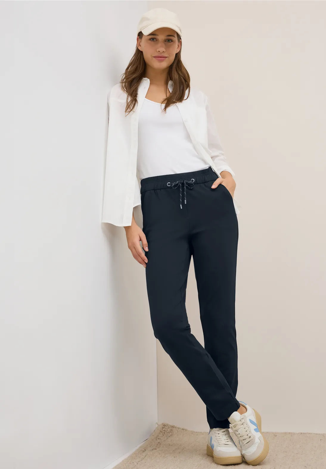Cecil Tracey Trousers In Urban Dark Blue