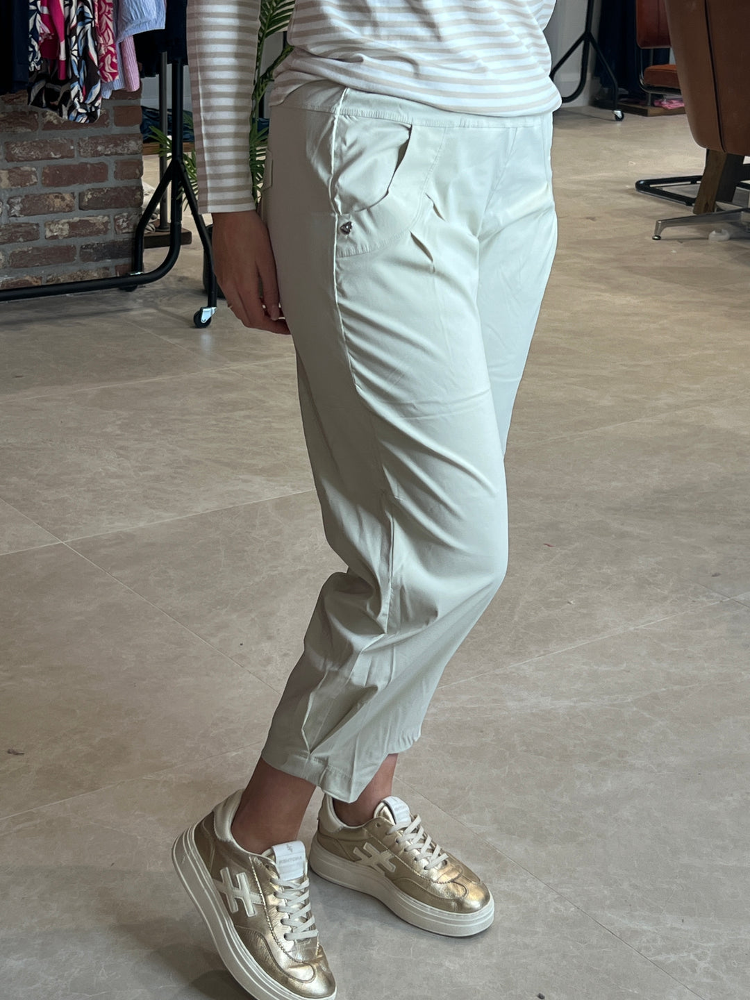 Stehmann Rachell Bengaline Trousers In Stone