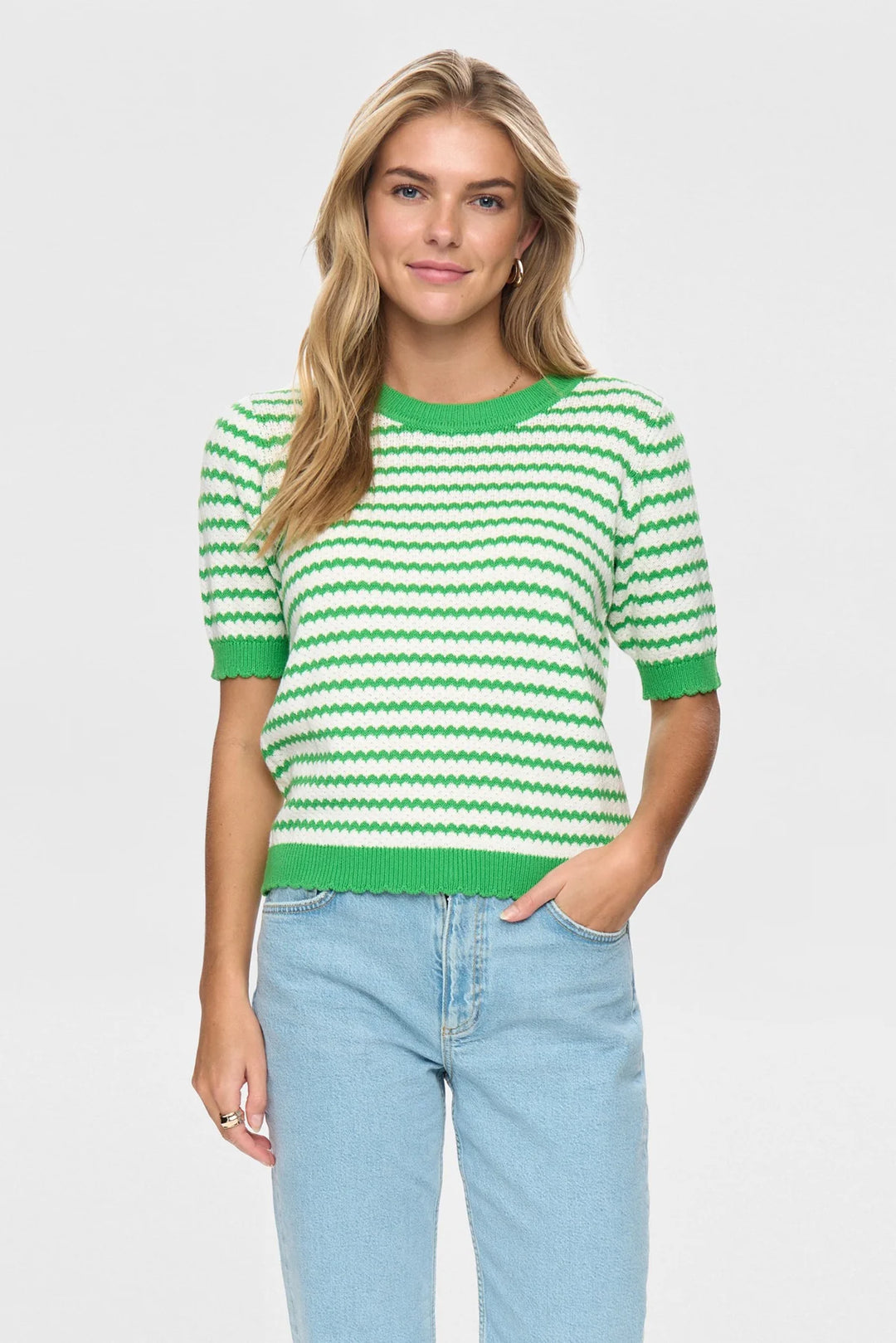 Nümph striped pullover In Green
