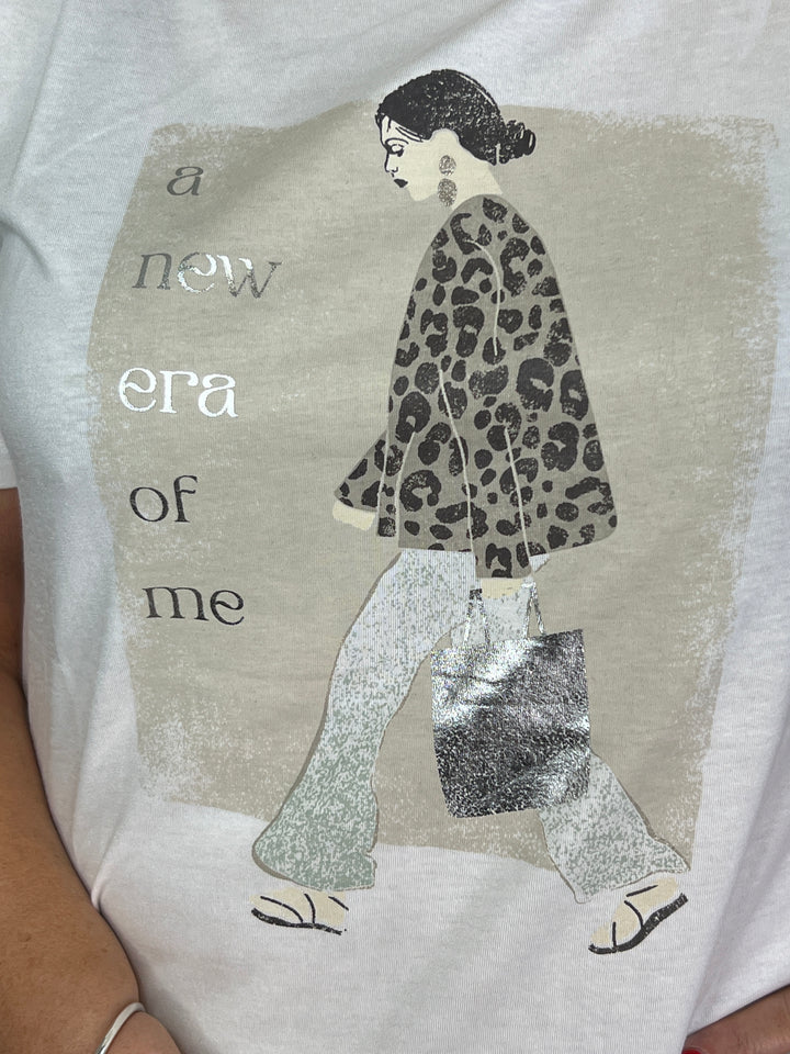Street One Lady Print t-shirt In off white