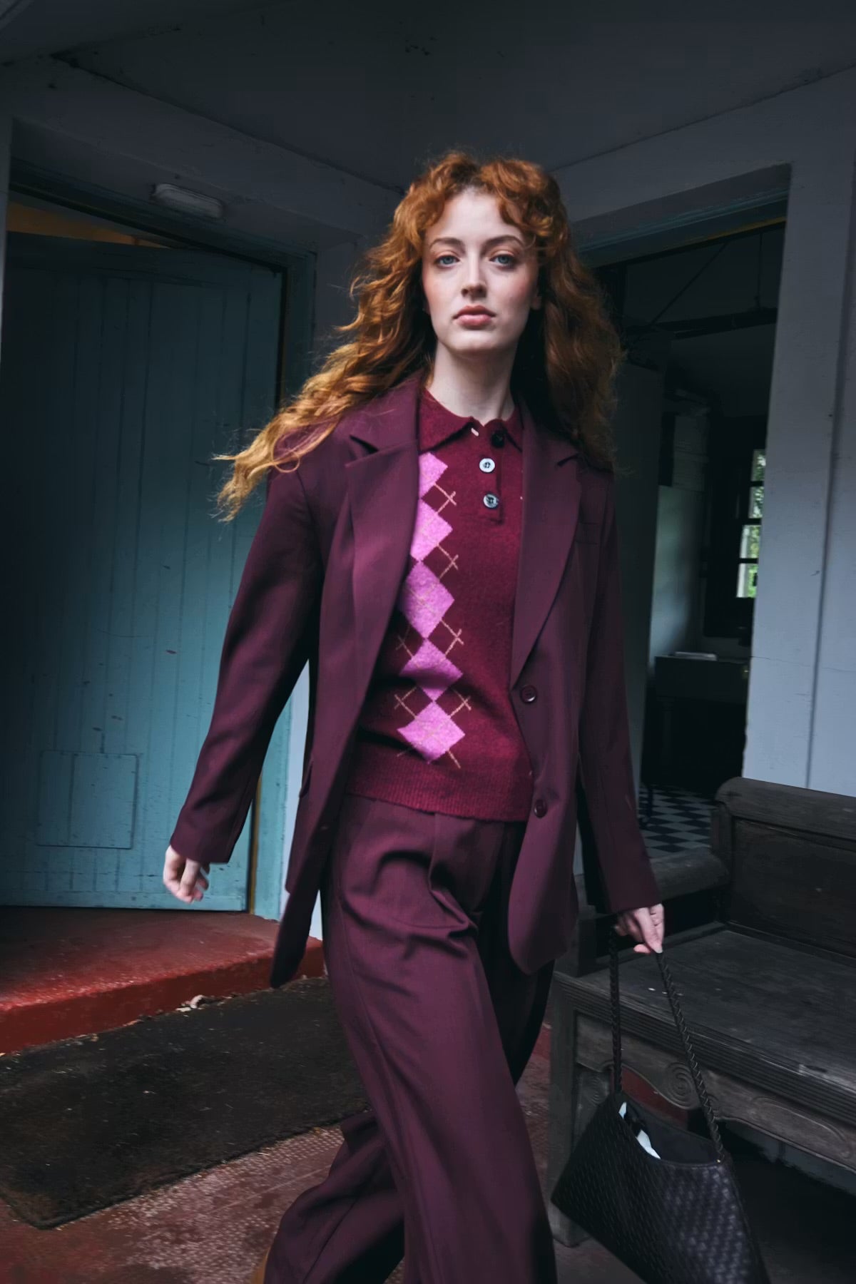 Ichi Idasila Pullover In Rhododendron Harlekin
