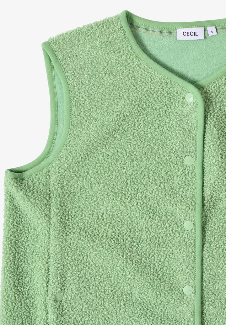 Cecil Curly Vest In Fennel Green