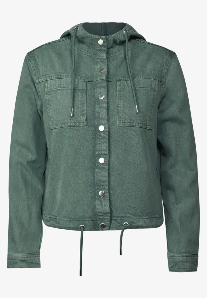 Cecil Overshirt With Hood In Khaki