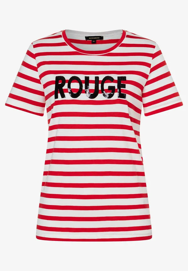 More & More T-shirt With Stripes In Red