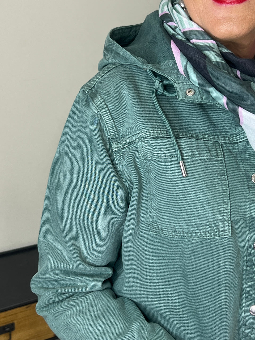 Cecil Overshirt With Hood In Khaki