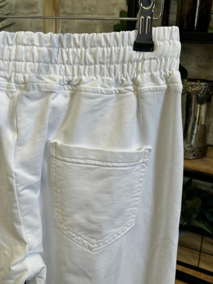 Deck By Decollage Joggers In White