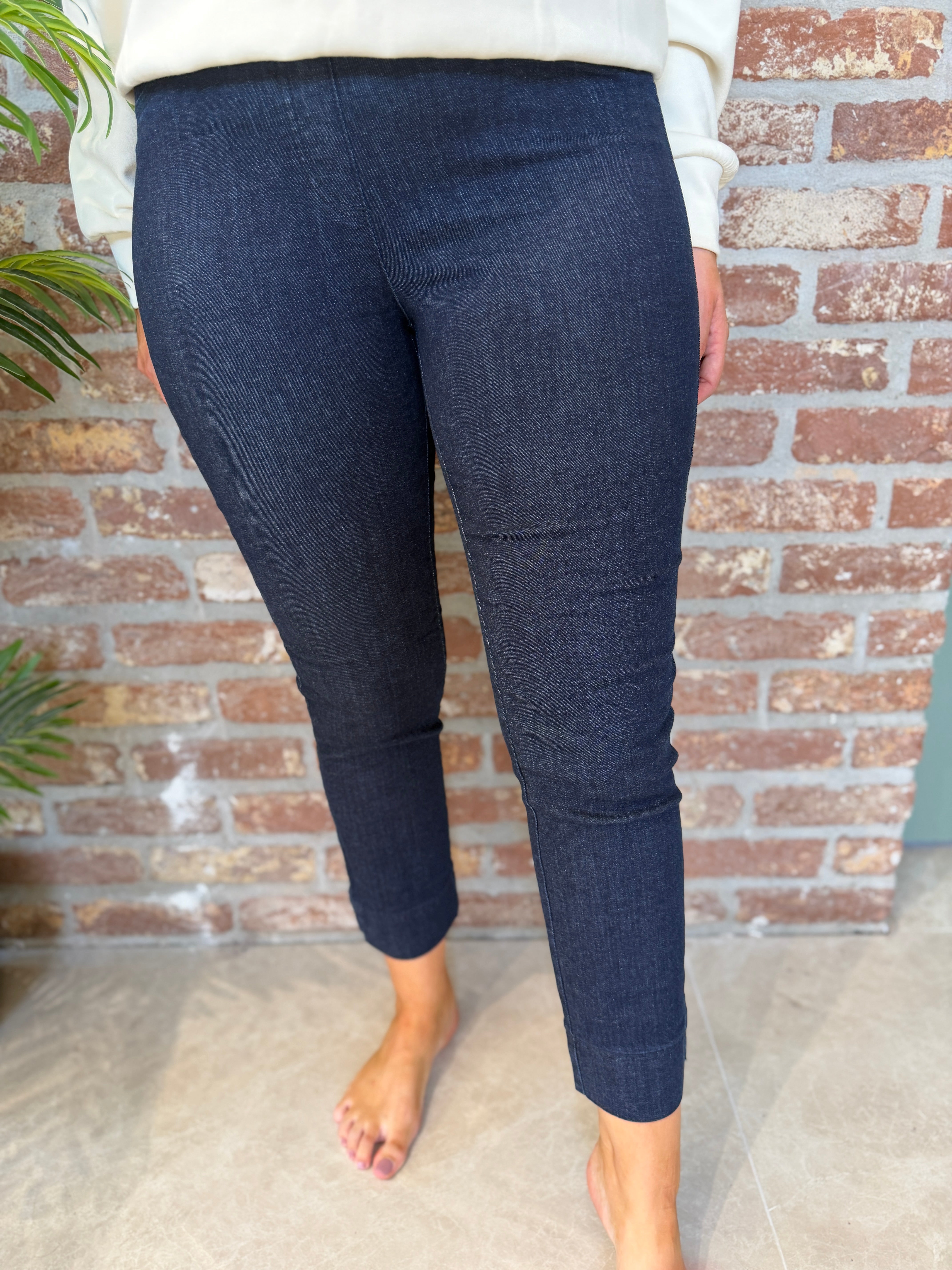 Stehmann Igor Pull on 6/8 Jeans In Dark Eclispe