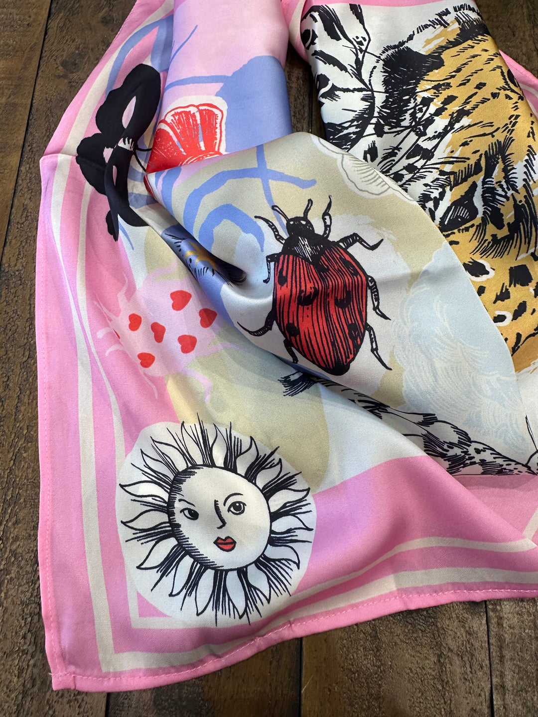 Culture Silky patterned neck scarf In multi