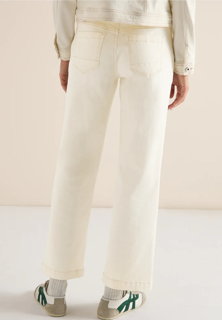 Cecil Neele Patch Pocket Jeans In Pearl Beige