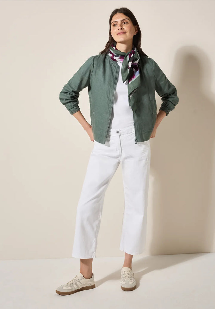 Cecil Printed Cloth Scarf In Vanilla White