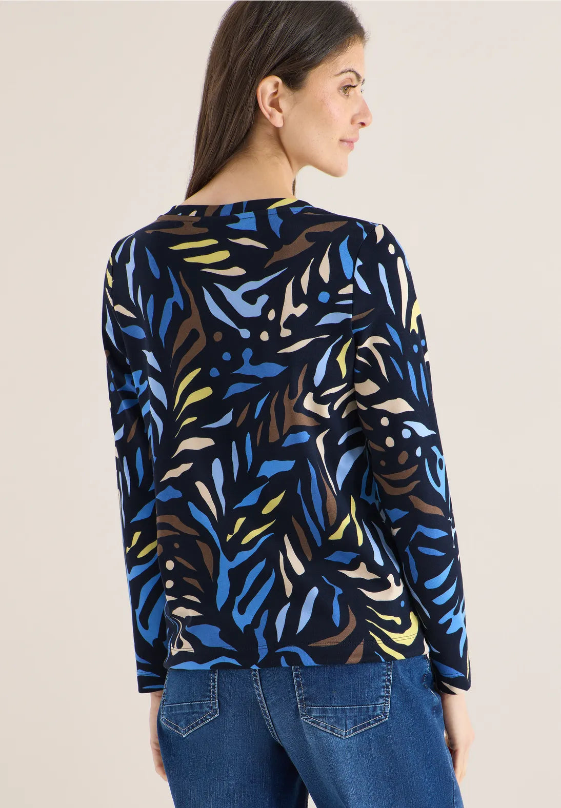 Cecil Round Neck Top In Universal Blue