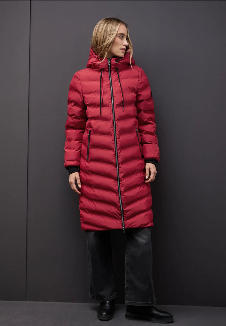Street One Padded Coat In Carpet Red