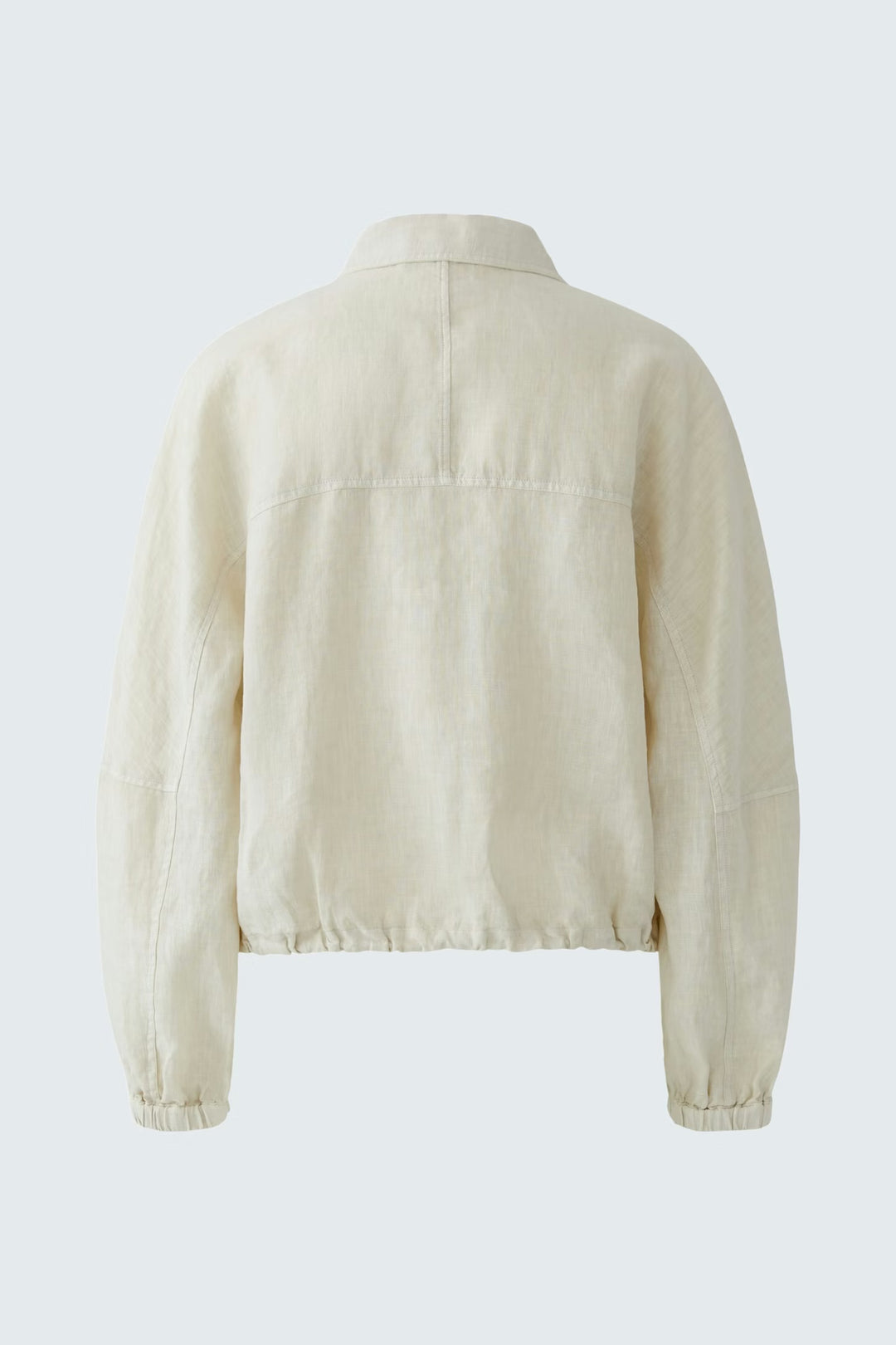 Oui Pure Linen Jacket In Biscuit