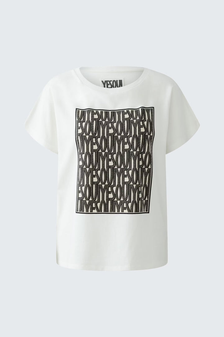 Oui Sparkle T-shirt In Cloud Dancer