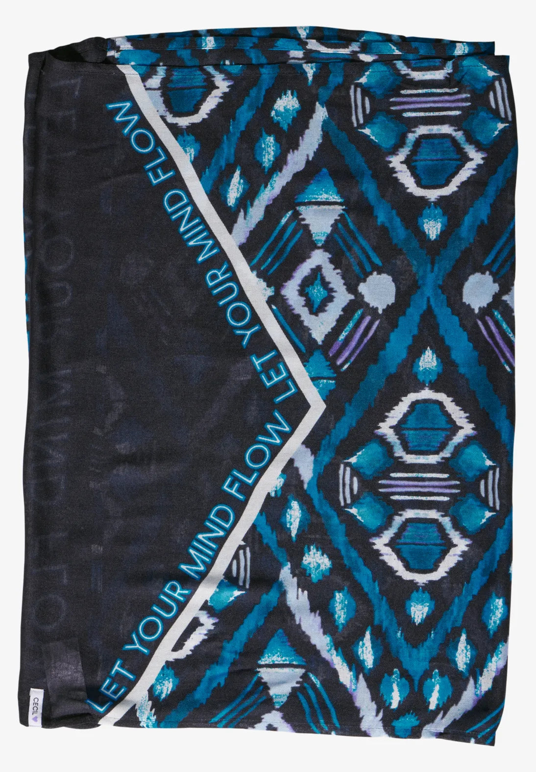 Cecil Print Loop Snood In Dynamic Aqua Blue