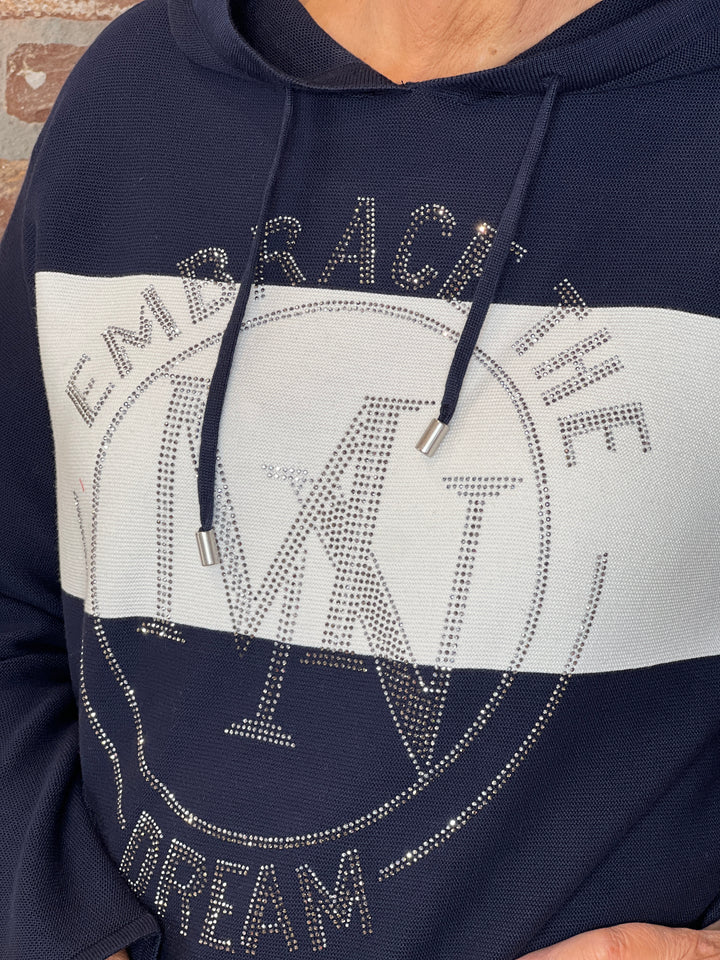 Monari Striped Pullover In Marine