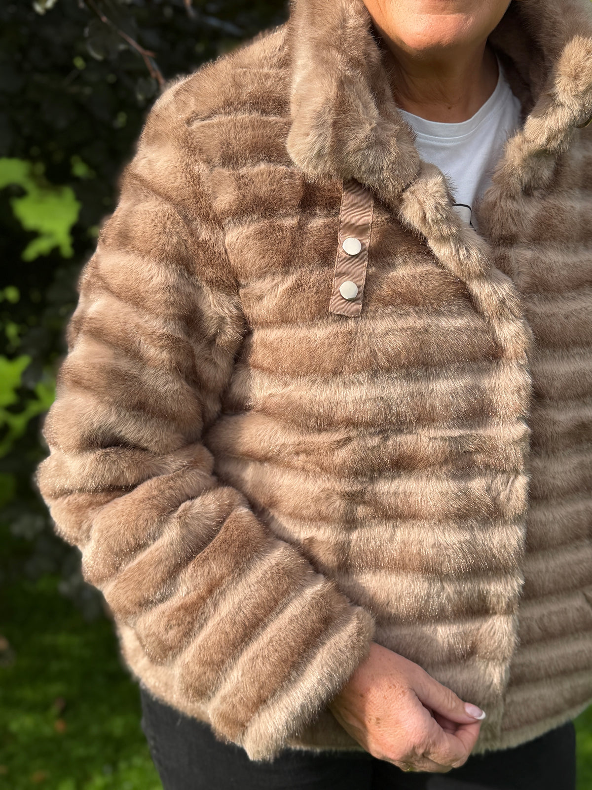 Nümph Nuvita fur jacket in silver mink