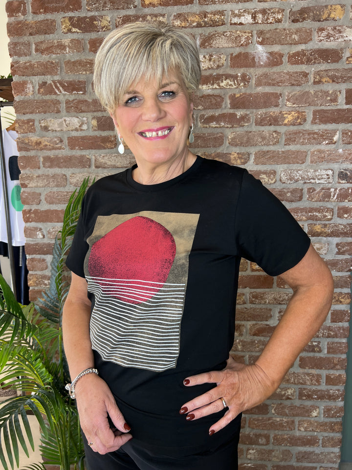 Peruzzi rising sun T-shirt in black