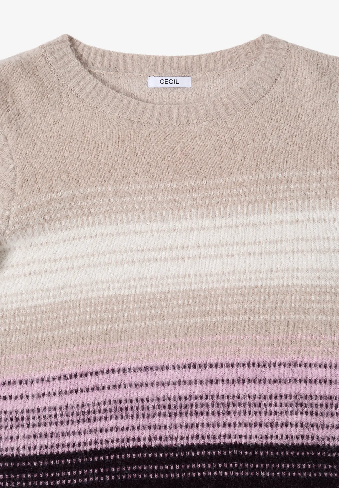 Cecil Striped Jumper In Eggplant Red