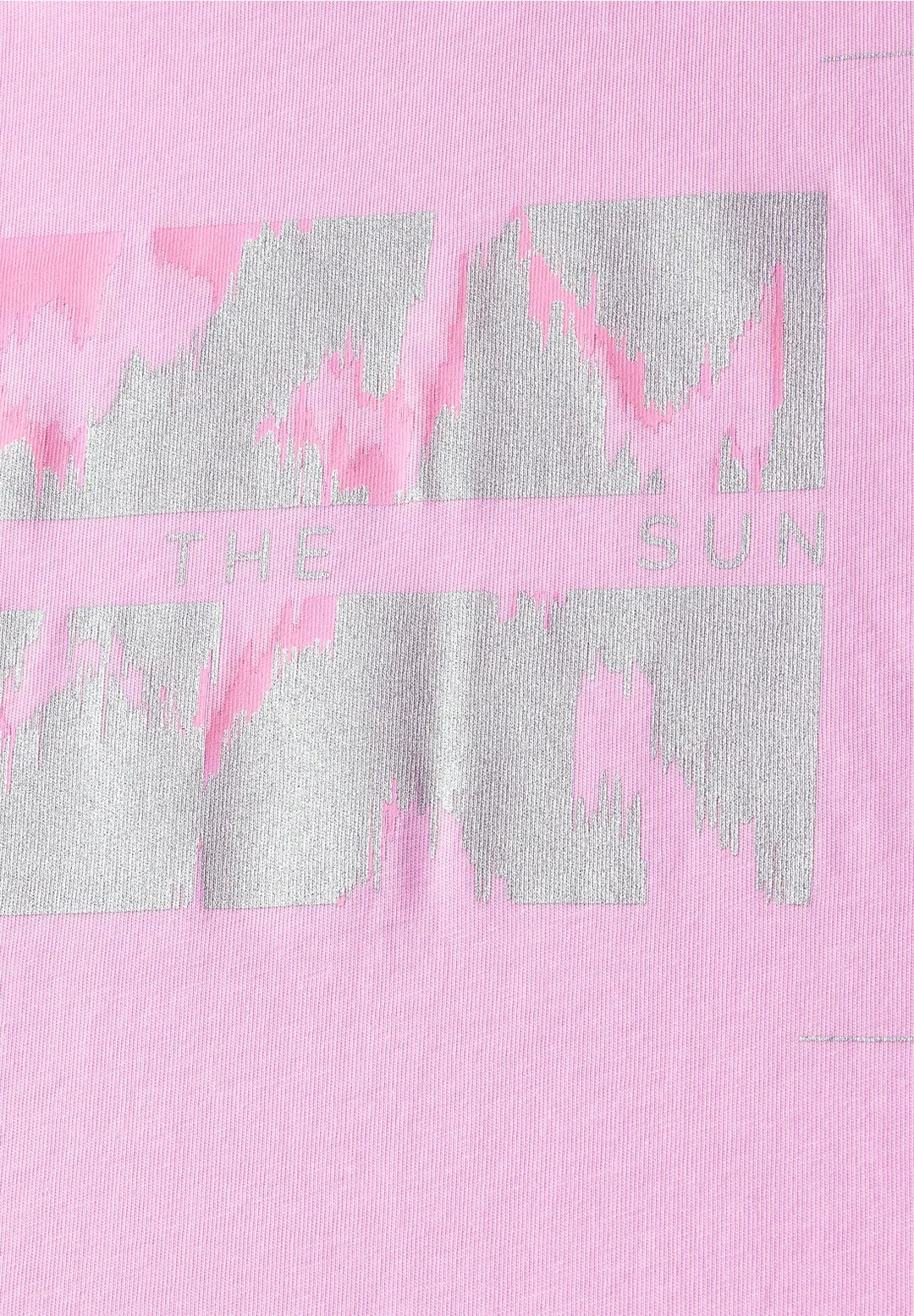 Cecil Metallic Foil T-shirt In Cherry Blossom