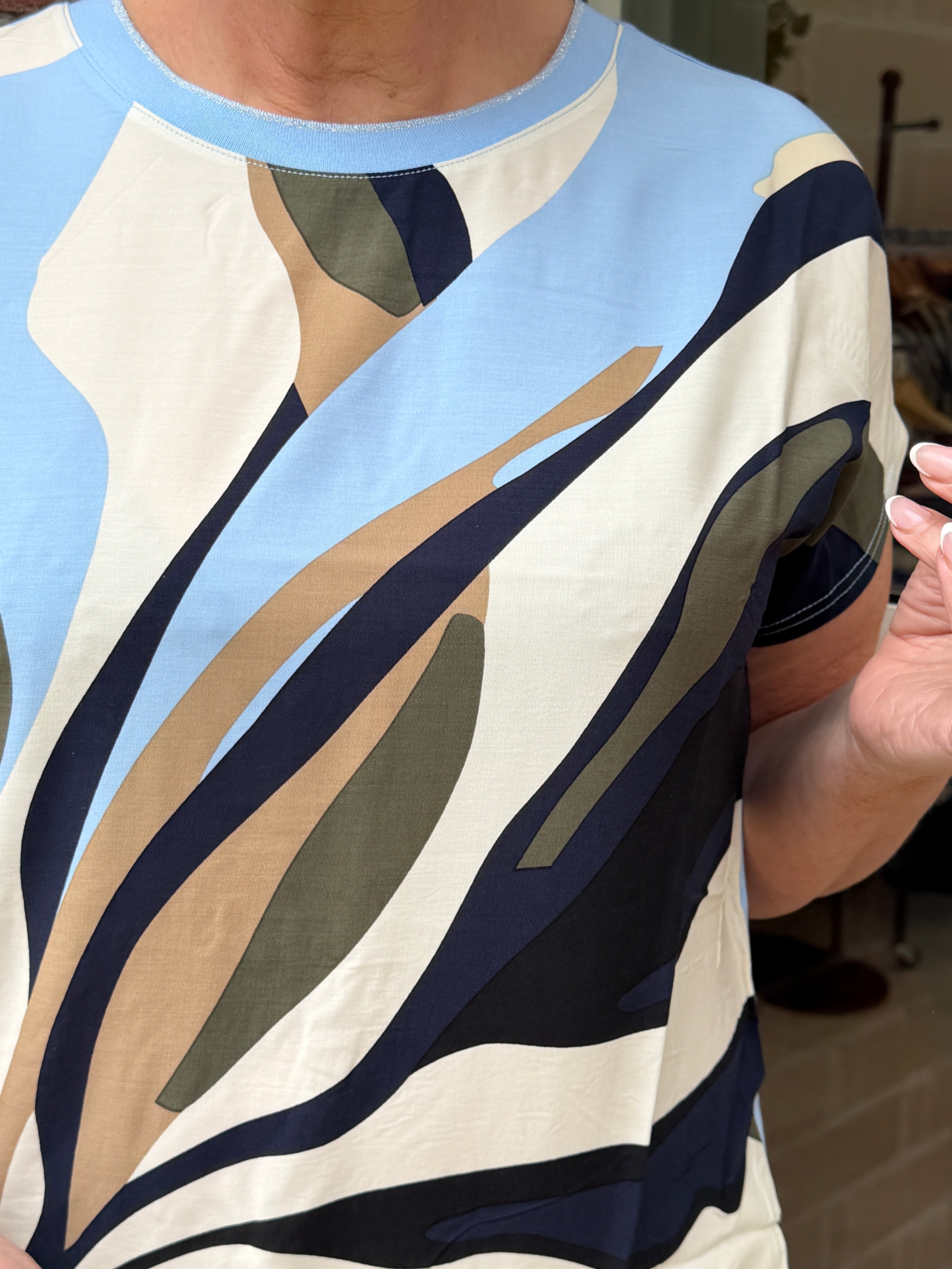 Soya Concept Gail Blouse In Blue Multi