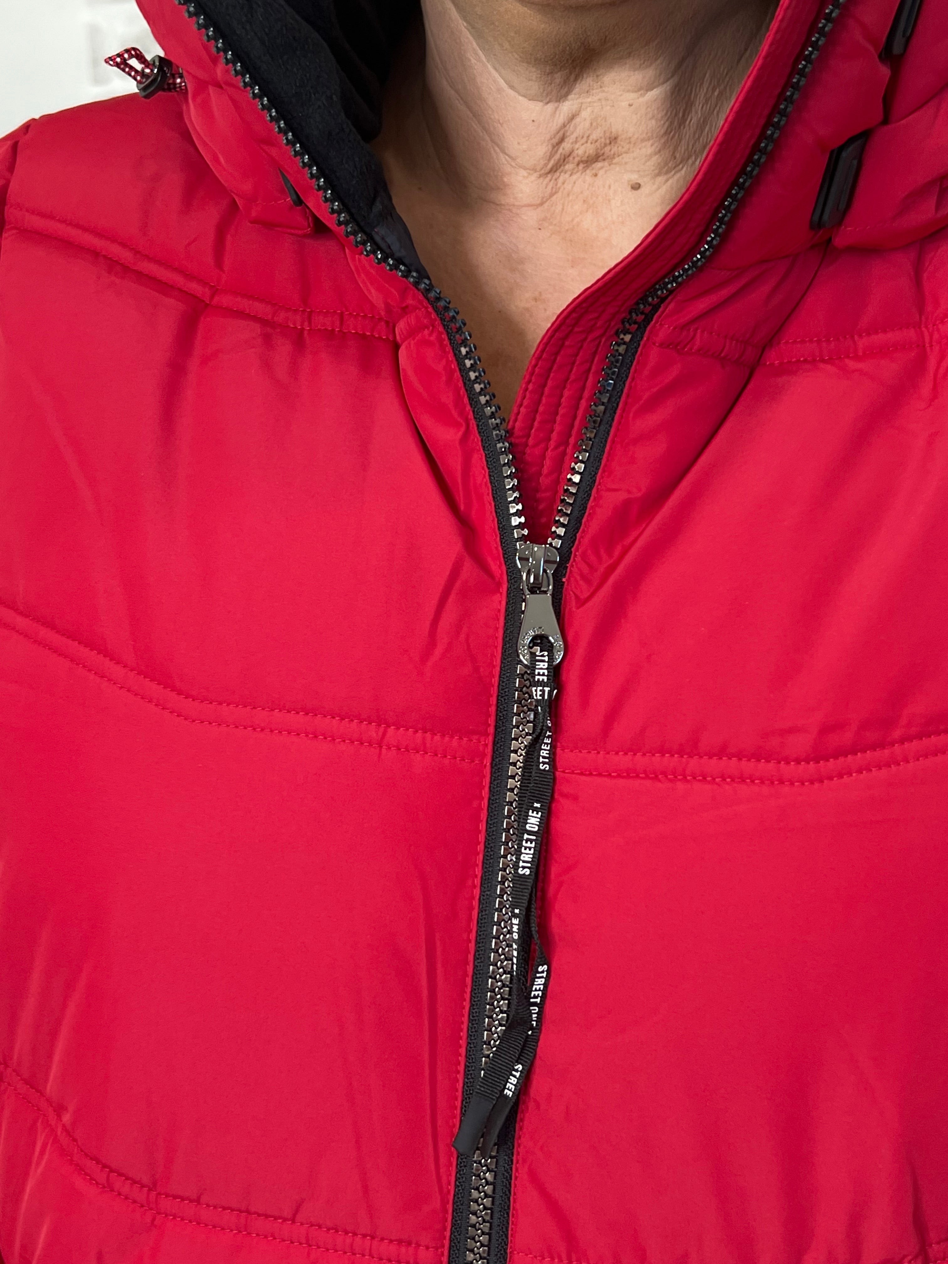 Street One Padded Coat In Carpet Red