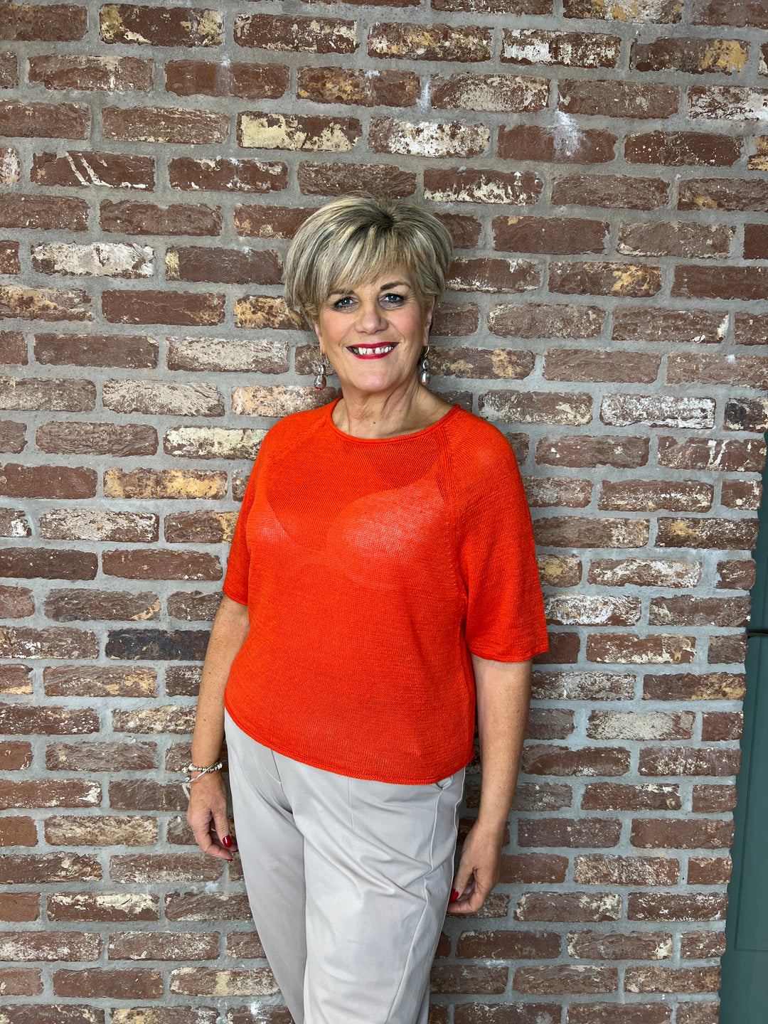 Oui Pure Linen Pullover In Pinciana