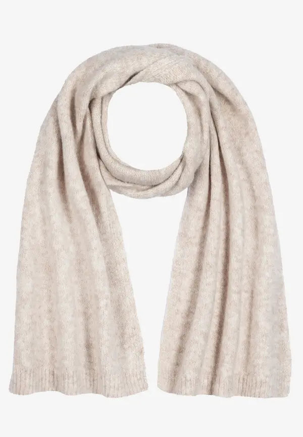 More & More Knitted Scarf In Powder Creame