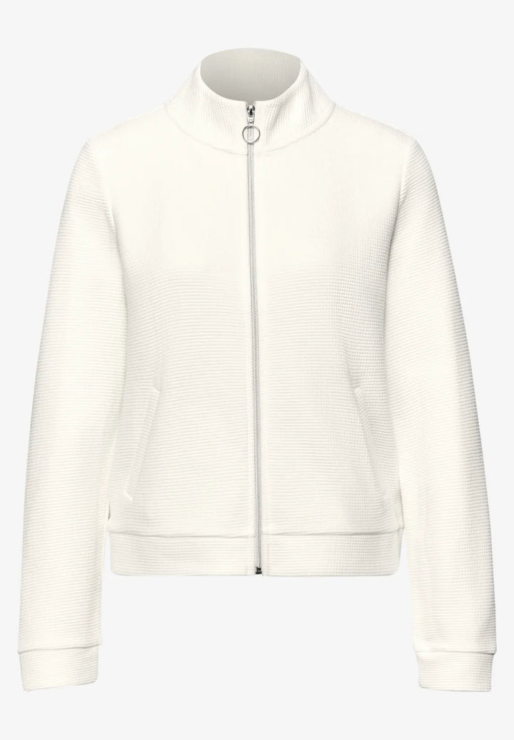 Street One Zipper Jacket In Off White