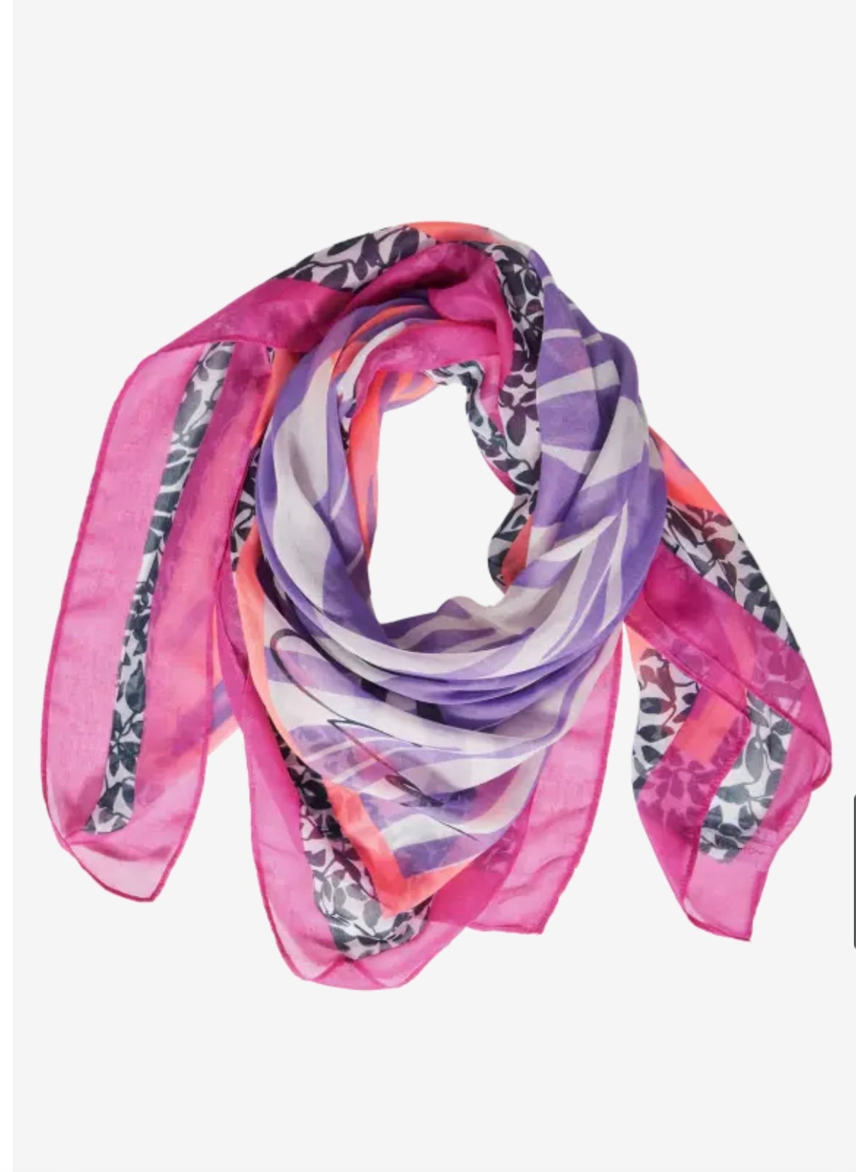 Street One Printed Square Scarf In Magnolia Pink