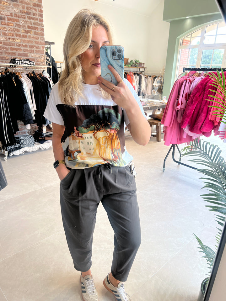 Deck By Decollage Barrel Joggers In Chocolate