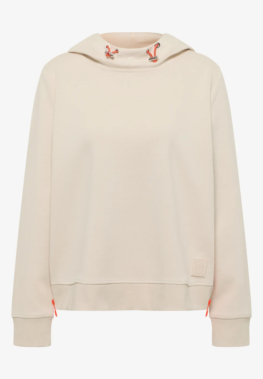 Cecil Hoodie With Zipper Details In Pearl Beige
