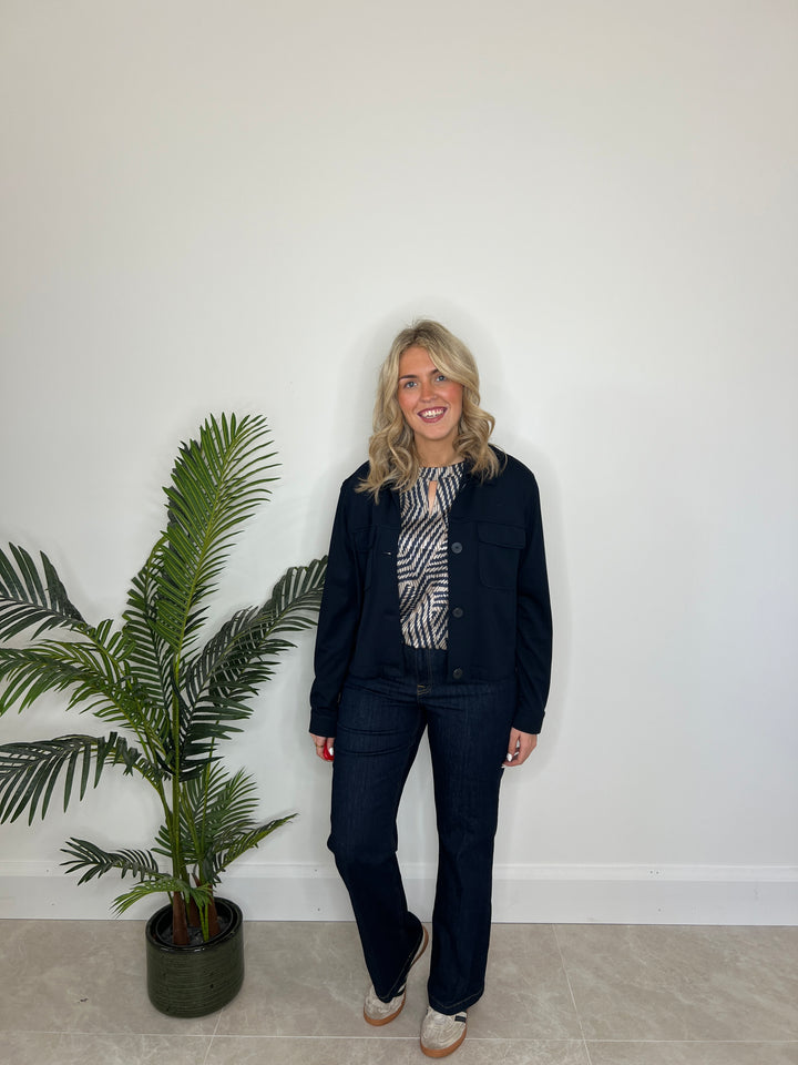 More & More Jersey Jacket In Navy