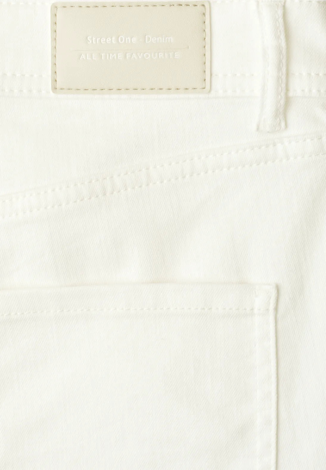 Street One Wide Leg Jeans In Off White