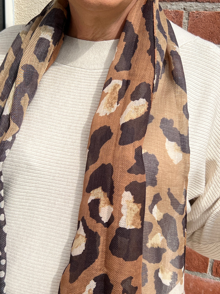 Soya Concept Shada Scarf In Brown & Cream