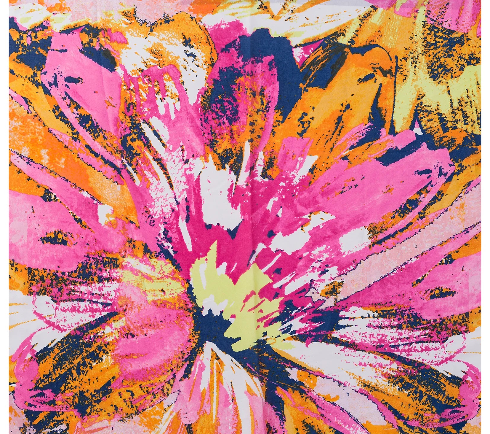 Pipa Patterned Scarf In Pink & Orange Multi