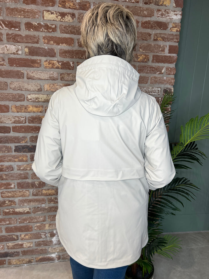Tanta Brouillard Raincoat in Stone Grey