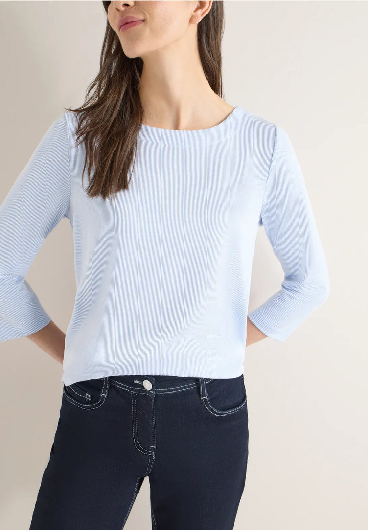 Cecil Striped Top In Cloud Blue