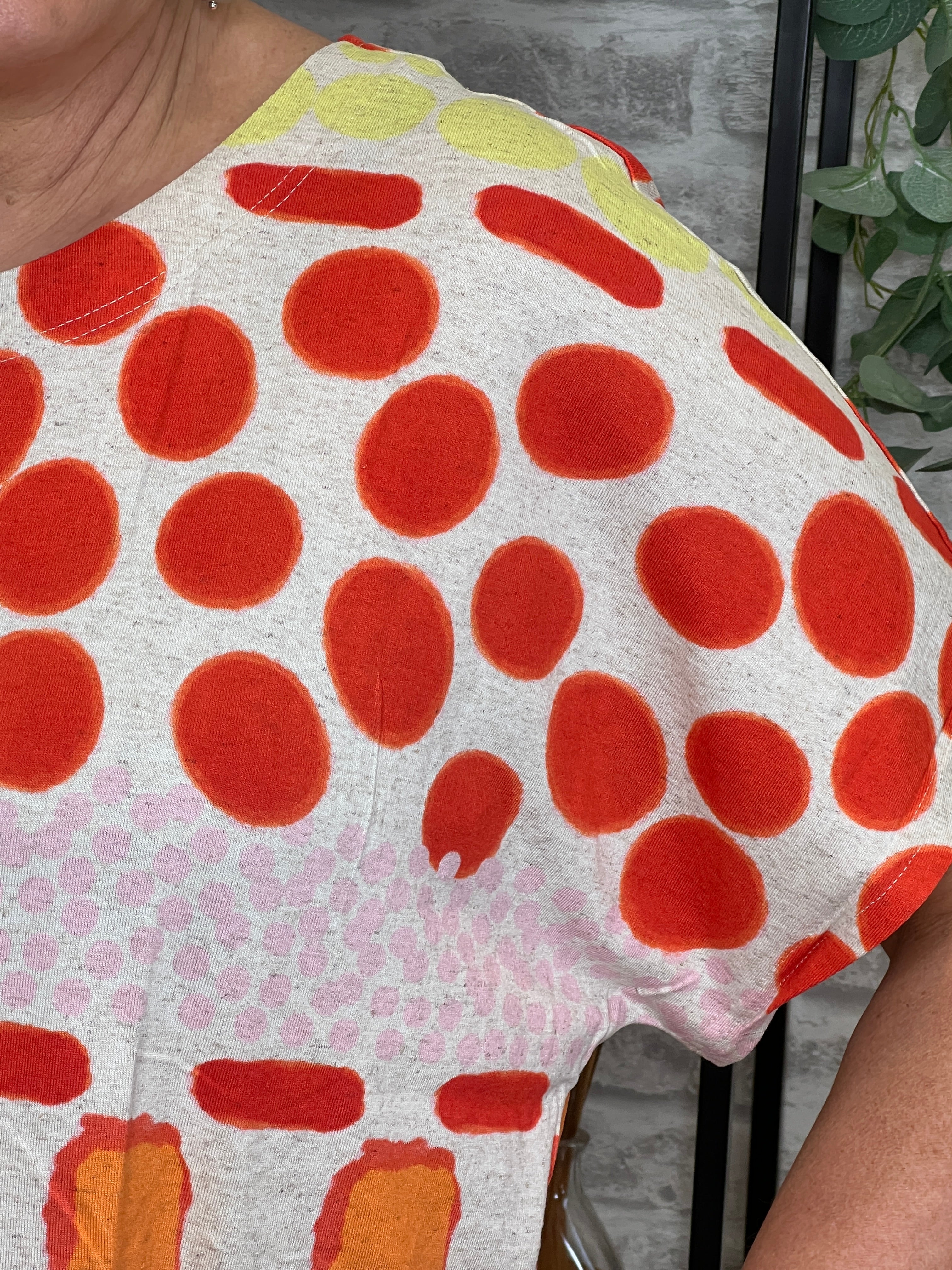 Noen Patterned T-shirt In Coral Multi