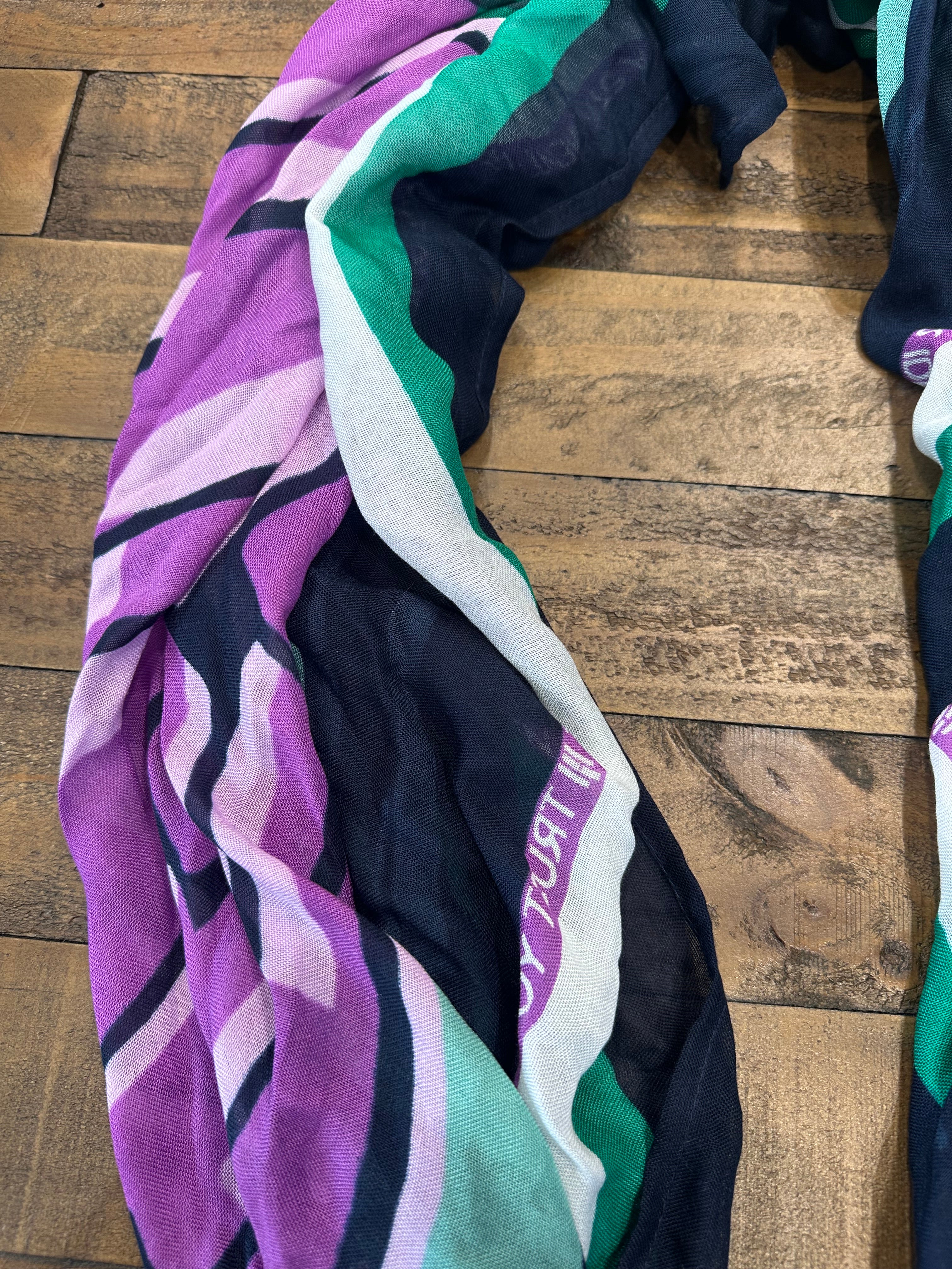 Cecil Scarf With Decorative Tape In Universal Blue