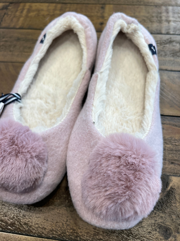 Joules Pink Pombury Ballet Slippers