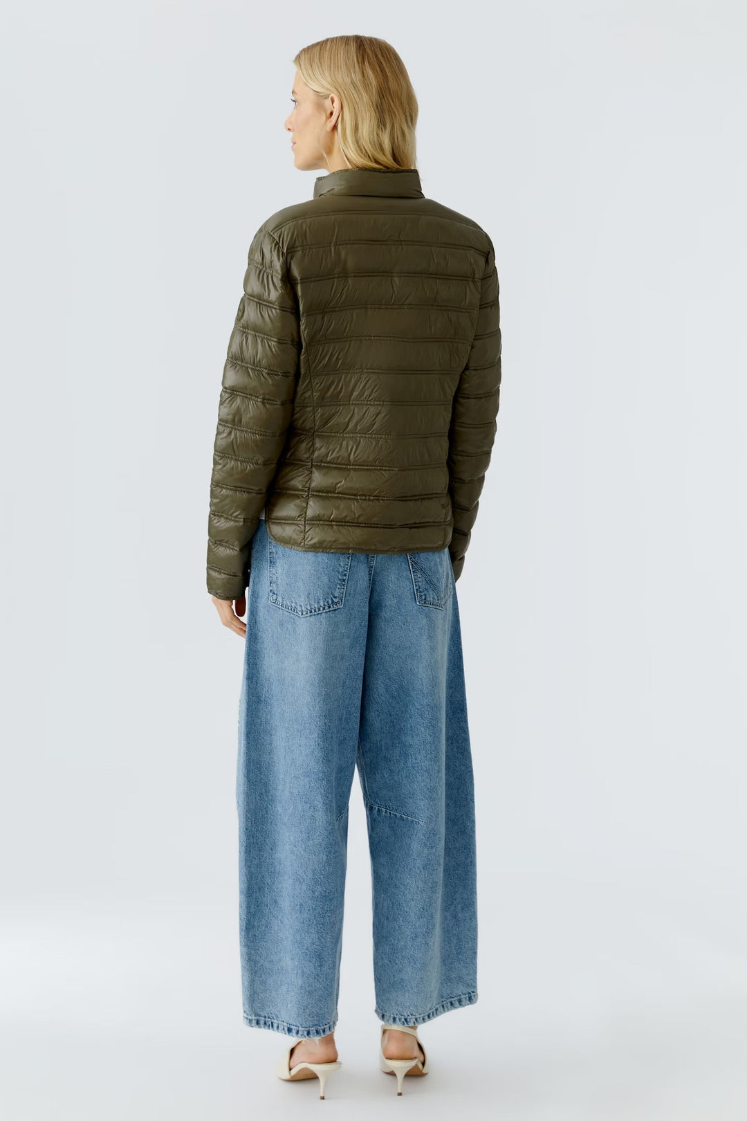 Oui Light weight Coat In Khaki